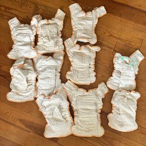 10 Green Mountain Clotheez Workhorse Diapers, newborn size